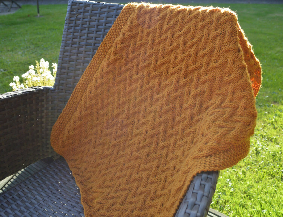 Knitting pattern ~ In the Garden ~ Baby Blanket ~ ENGLISH ~  PDF Download