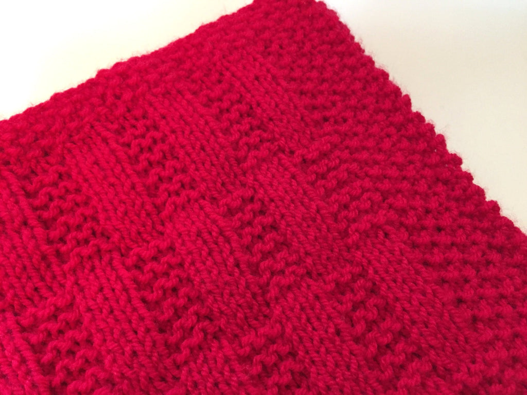 Knitting pattern ~ Rectangles Simple Baby Blanket  ~ ENGLISH ~  PDF Download