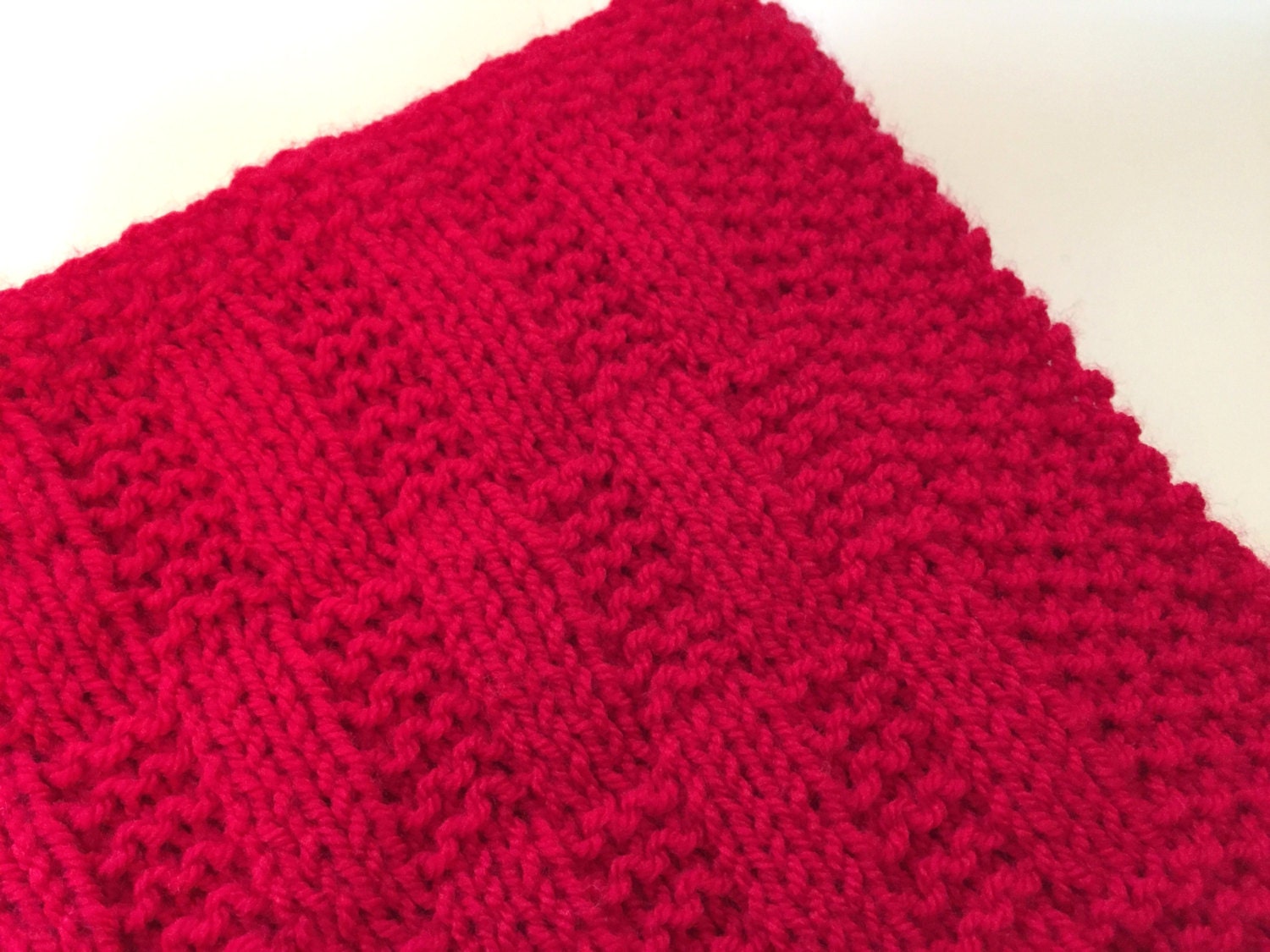 Knitting pattern ~ Rectangles Simple Baby Blanket  ~ ENGLISH ~  PDF Download