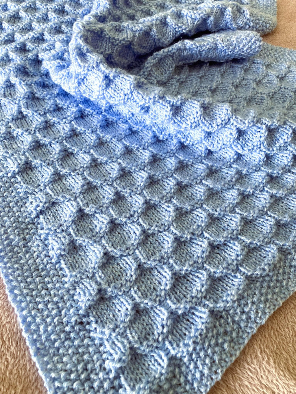 Knitting pattern ~ Becca Baby Blanket in DK Yarn ~ ENGLISH ~ PDF Download