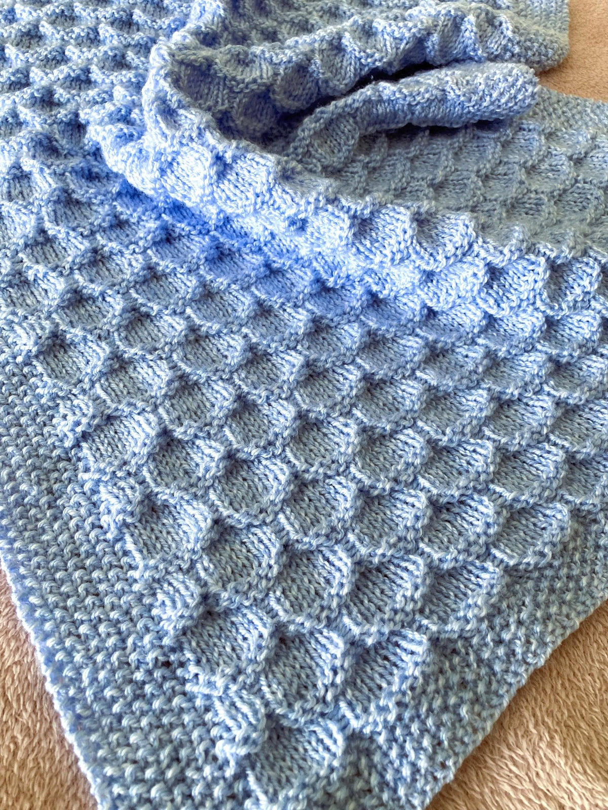 Knitting pattern ~ Becca Baby Blanket in DK Yarn ~ ENGLISH ~ PDF Download