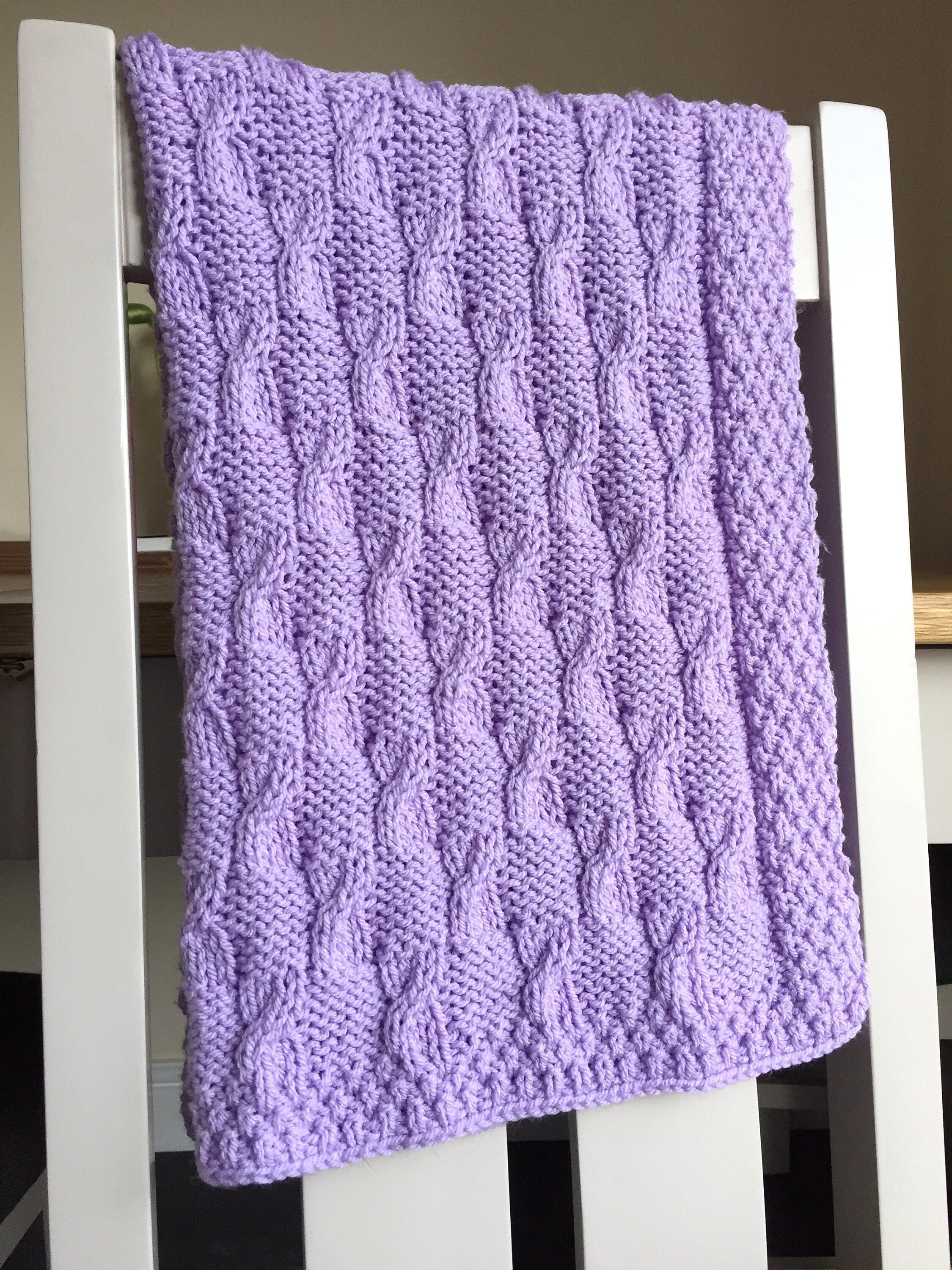 Knitting pattern ~ Broken Cables Baby Blanket  ~ENGLISH ~ PDF Download