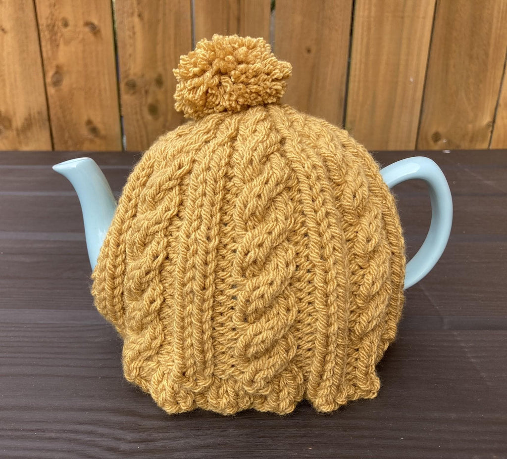 Knitting pattern ~ Easy Cable Tea Cosy  ~ ENGLISH ~  PDF Download