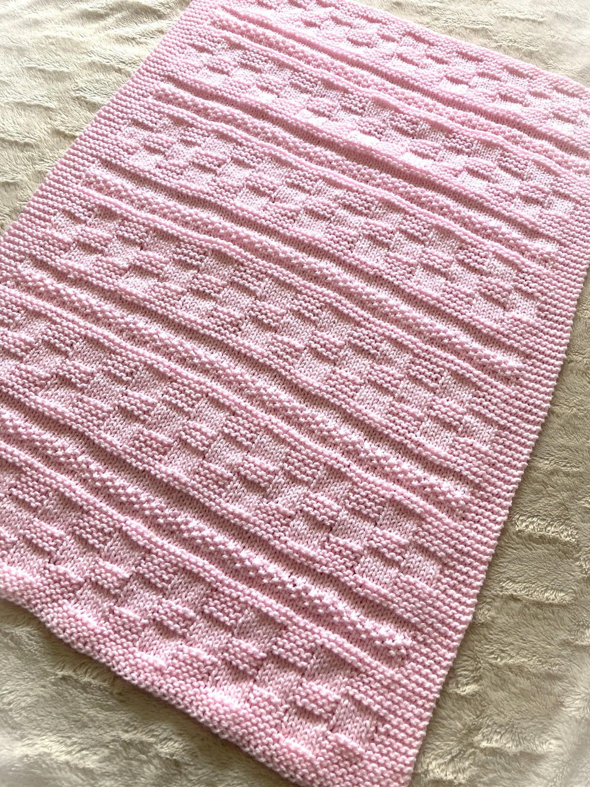 Knitting pattern ~ Jesse Baby Blanket in Aran or Chunky Yarn ~ ENGLISH ~ PDF Download