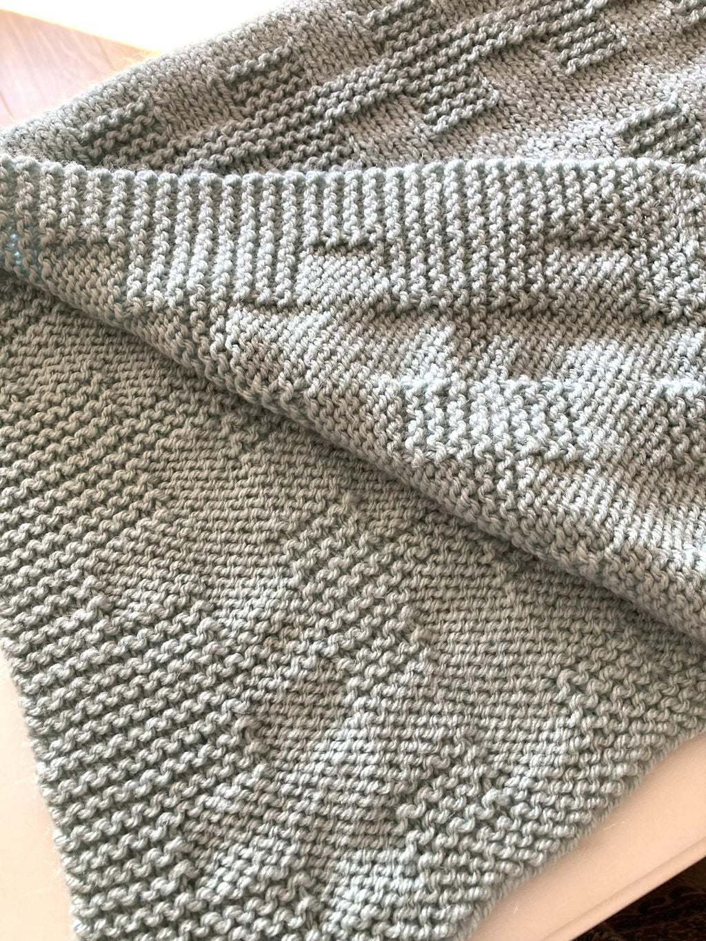 Knitting pattern ~ Chrissy Baby Blanket in Aran Yarn ~ ENGLISH ~ PDF Download