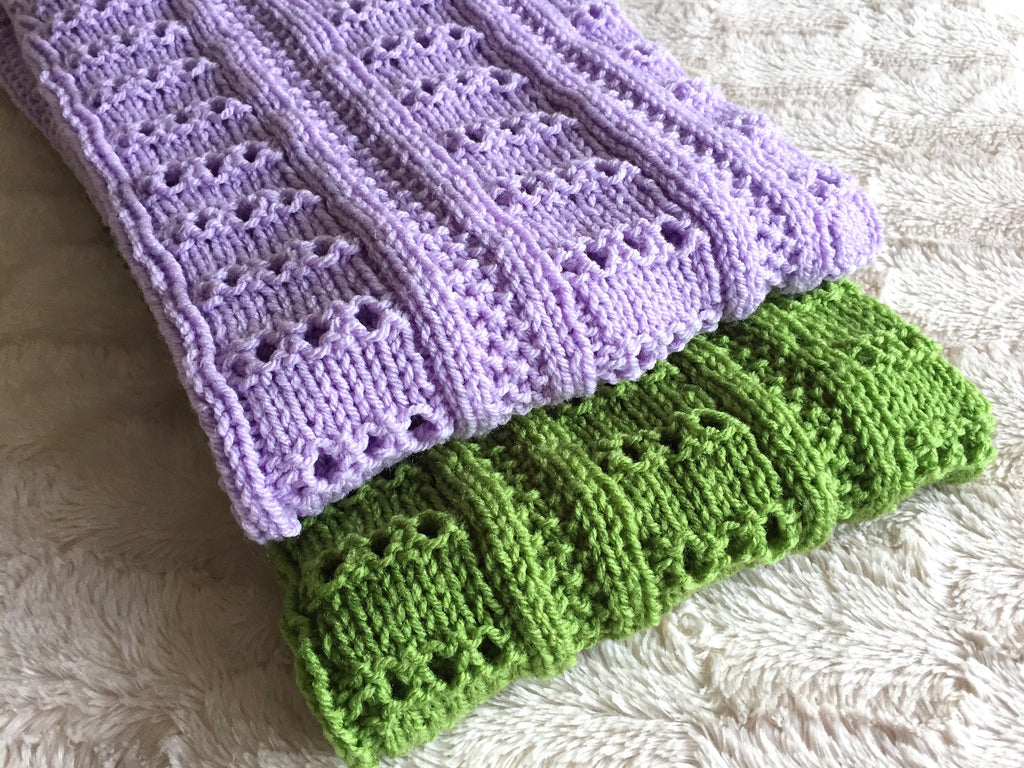 Knitting pattern ~ Little Ladders Baby Blanket  ~ ENGLISH ~  PDF Download