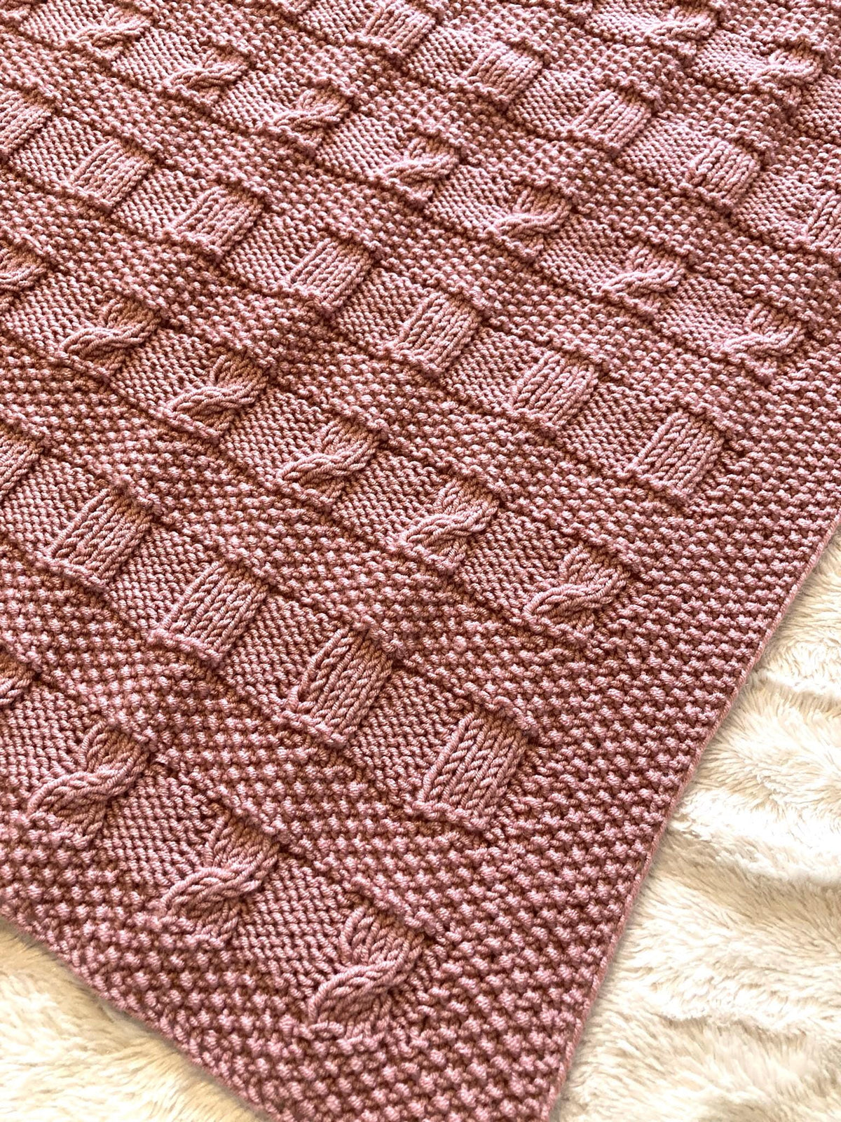 Knitting pattern ~ Ember Baby Blanket in DK Yarn ~ ENGLISH ~  PDF Download