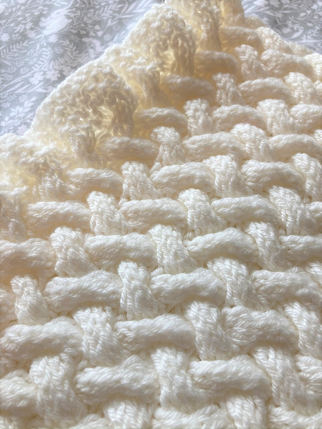Knitting Pattern ~ Wicker Basketweave ~ Baby Blanket ~ Multiple Sizes ~ ENGLISH ~  PDF Download