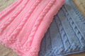 Knitting pattern ~ Cable Baby Blankets ~ Two simple designs in DK yarn ~ ENGLISH PDF Download