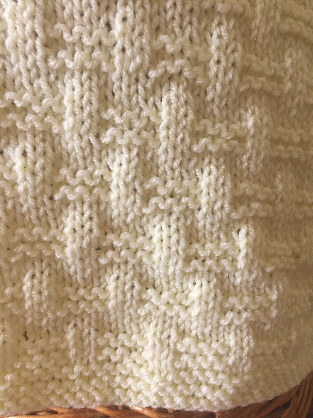 Knitting pattern ~ Easy Weave Baby Blanket  ~ ENGLISH ~ PDF Download