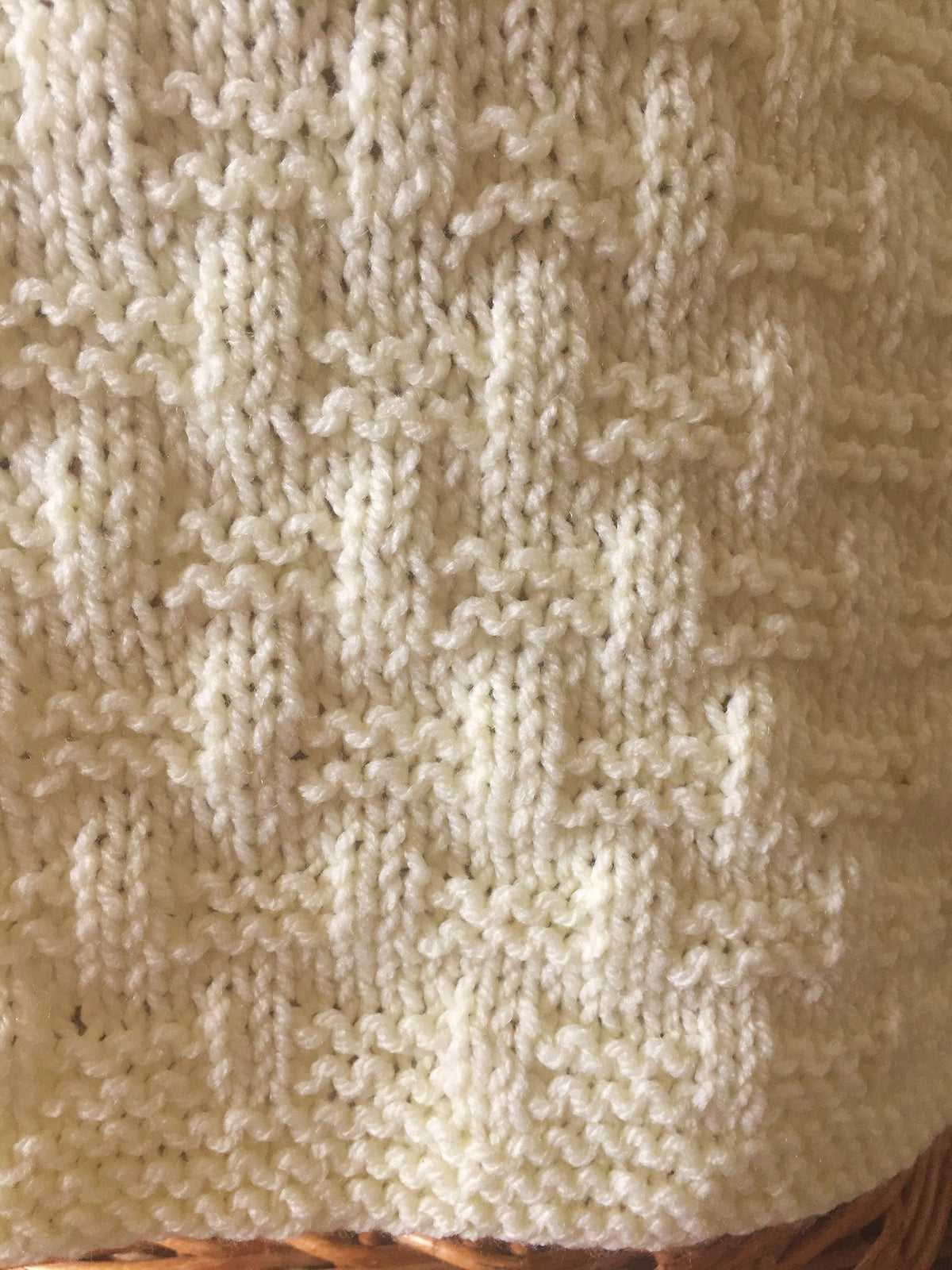 Knitting pattern ~ Easy Weave Baby Blanket  ~ ENGLISH ~ PDF Download