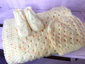 Knitting pattern ~ Easy Eyelets Baby Blanket Set  ~ ENGLISH ~ PDF Download