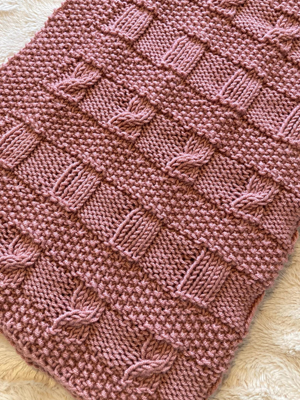 Knitting pattern ~ Ember Baby Blanket in DK Yarn ~ ENGLISH ~  PDF Download