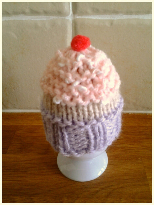 Knitting pattern ~  Egg Cosy - Cupcake style ~  ENGLISH ~ PDF Download