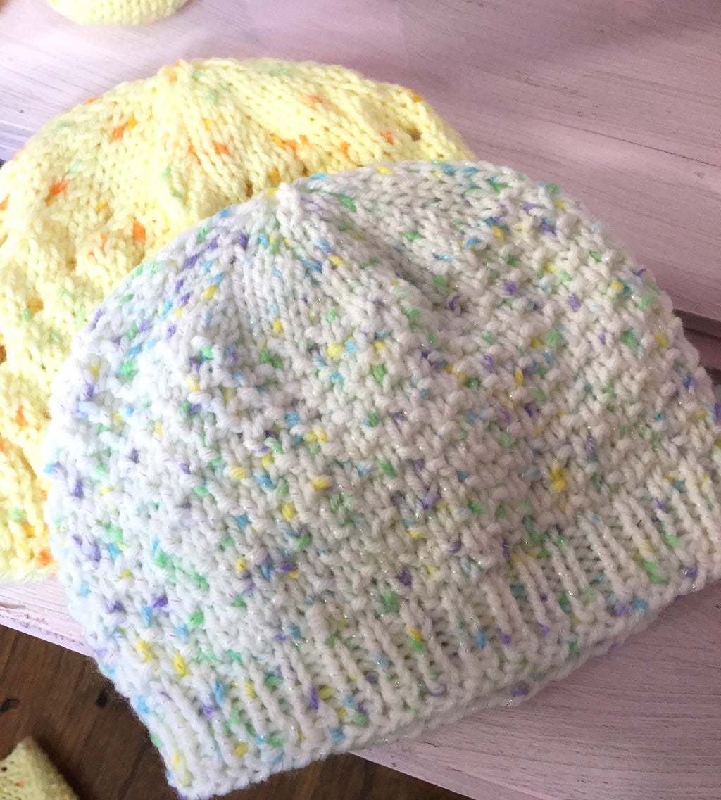 Knitting pattern ~ Easy Eyelets Baby Blanket Set  ~ ENGLISH ~ PDF Download