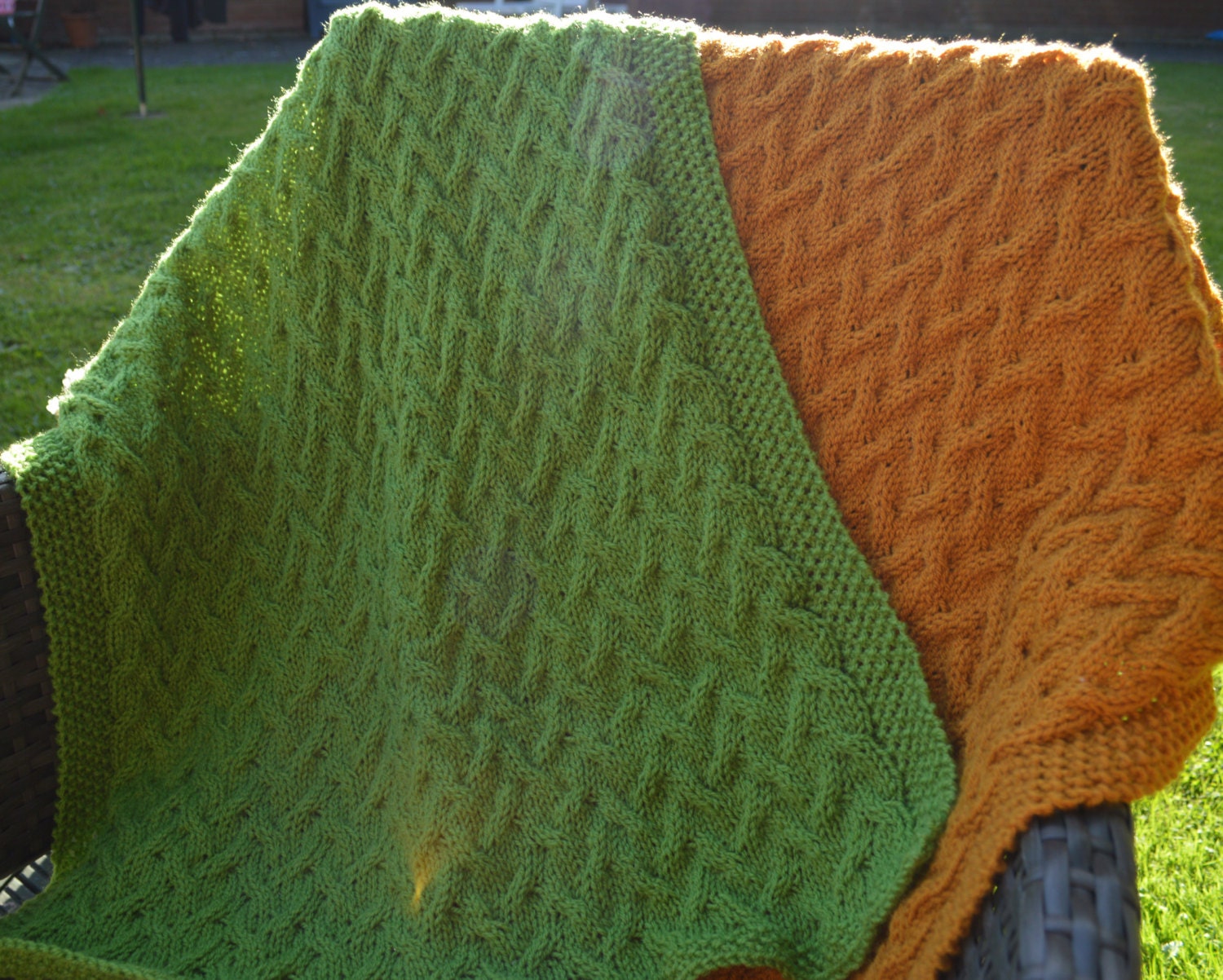 Knitting pattern ~ In the Garden ~ Baby Blanket ~ ENGLISH ~  PDF Download
