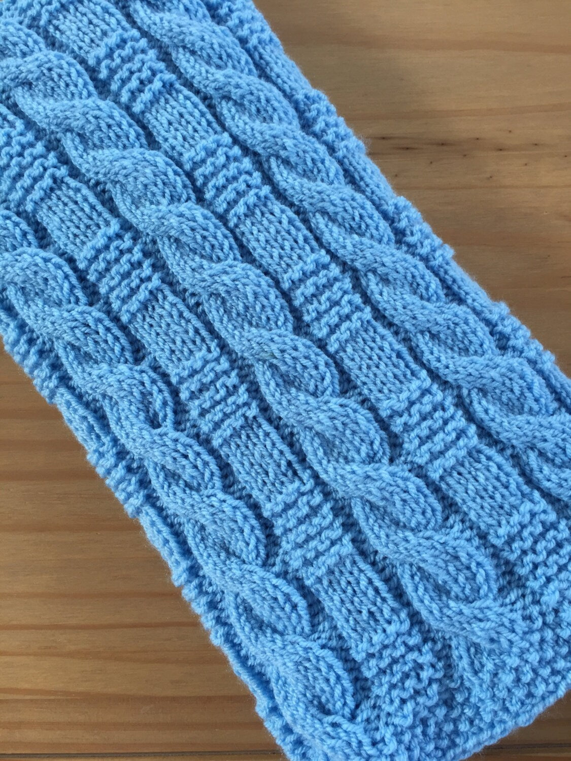 Knitting pattern ~ Cable & Garter Stitch Baby Blanket  ~ ENGLISH ~  PDF Download