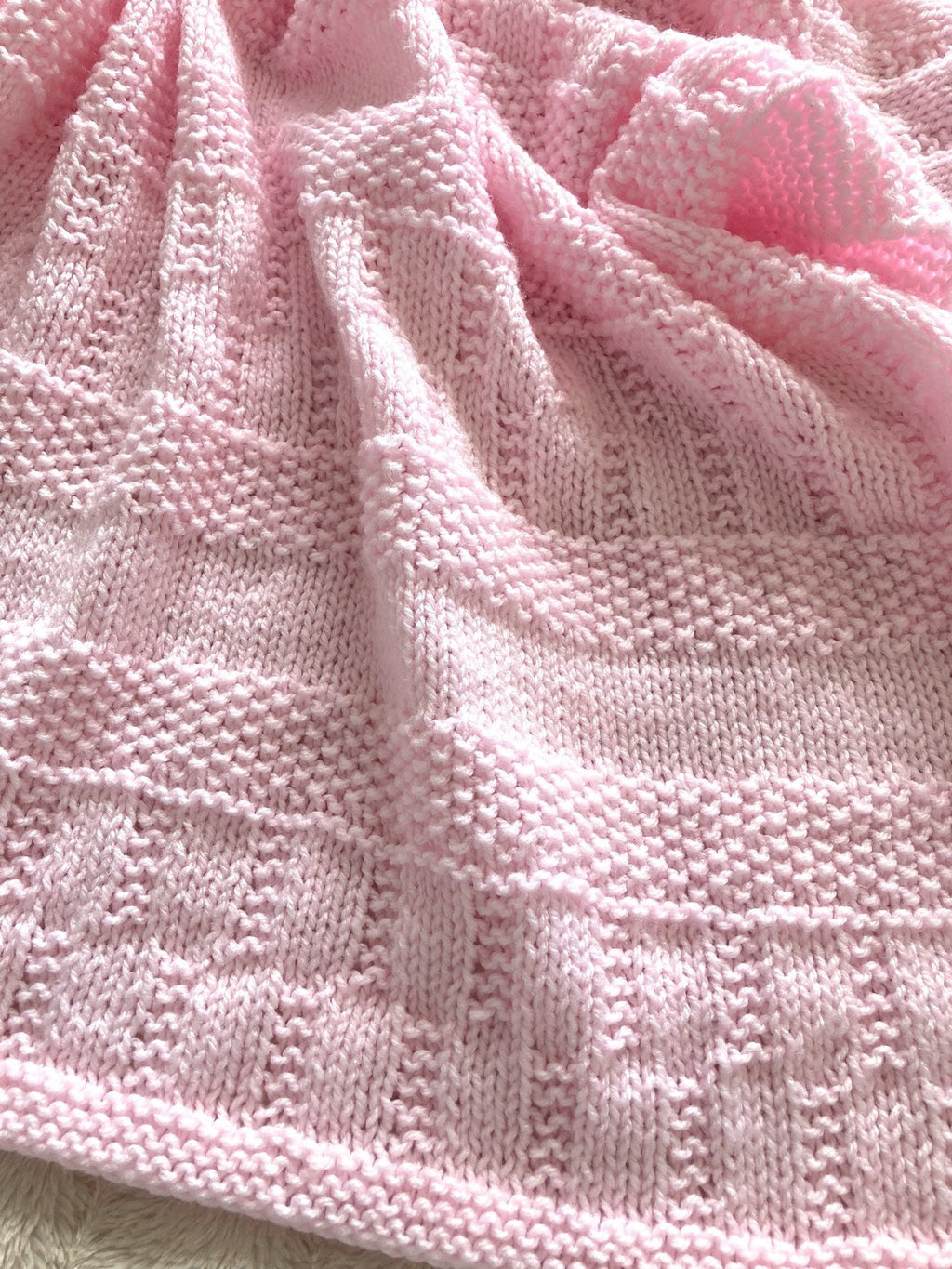 Knitting Pattern ~ Jemima Baby Blanket  ~  ENGLISH ~ PDF Download
