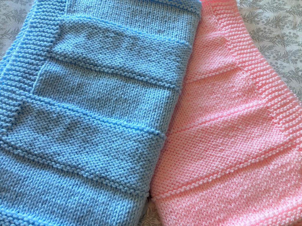 Knitting pattern ~ Nova Baby Blanket ~ Fully Reversible Design ~ ENGLISH ~ PDF Download