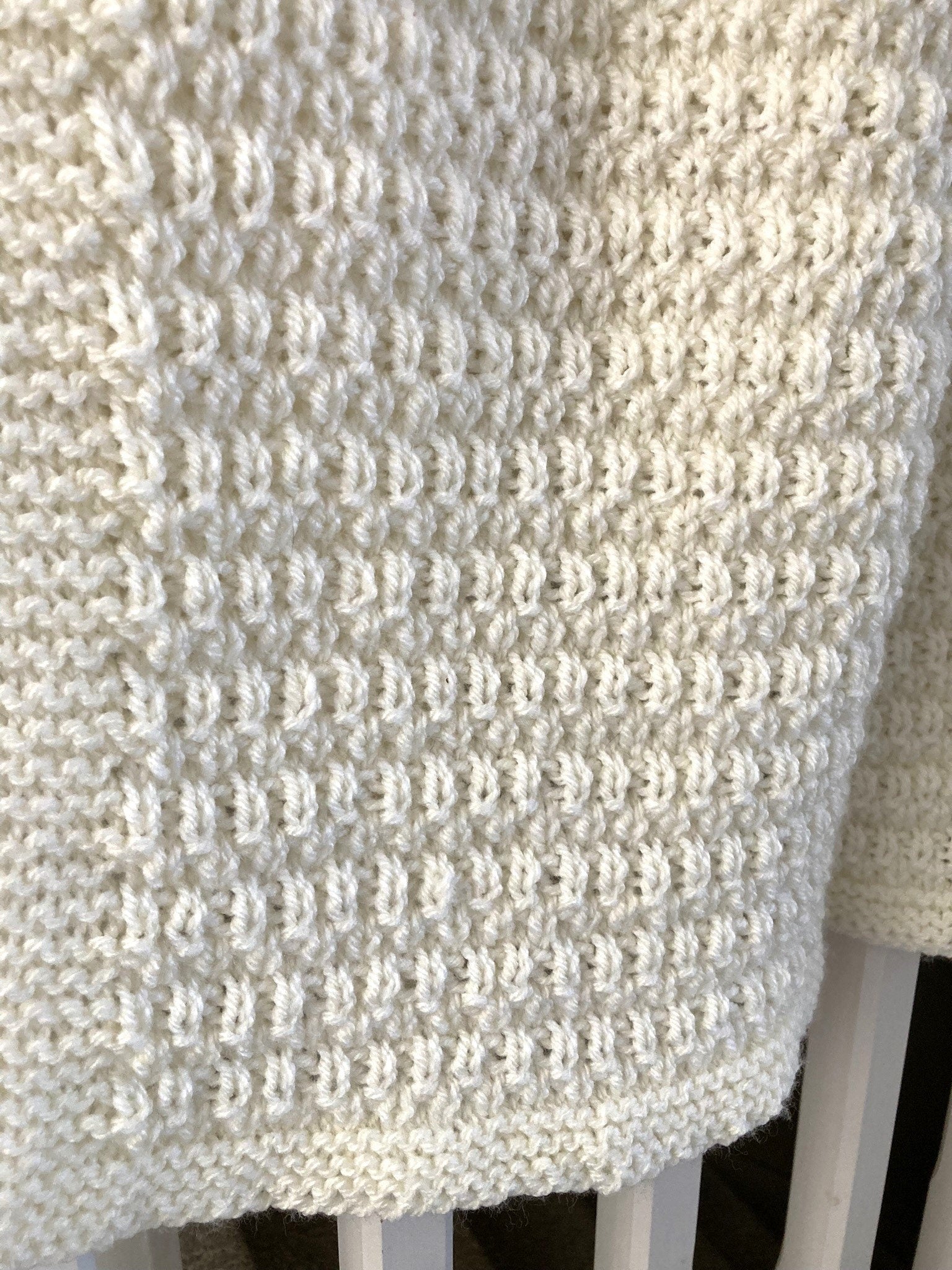 Knitting pattern ~ Meya Baby Blanket ~ Reversible Design ~ Aran Yarn ~ ENGLISH ~  PDF Download
