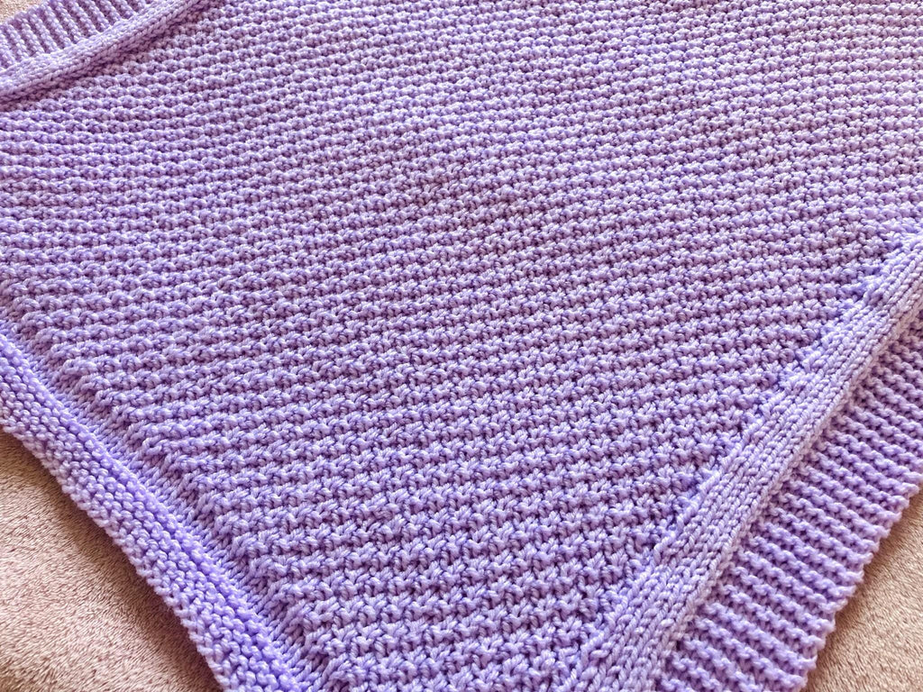 Knitting pattern ~ Double Moss Blanket in Aran or Chunky ~ Perfect for beginners ~ ENGLISH ~ PDF Download