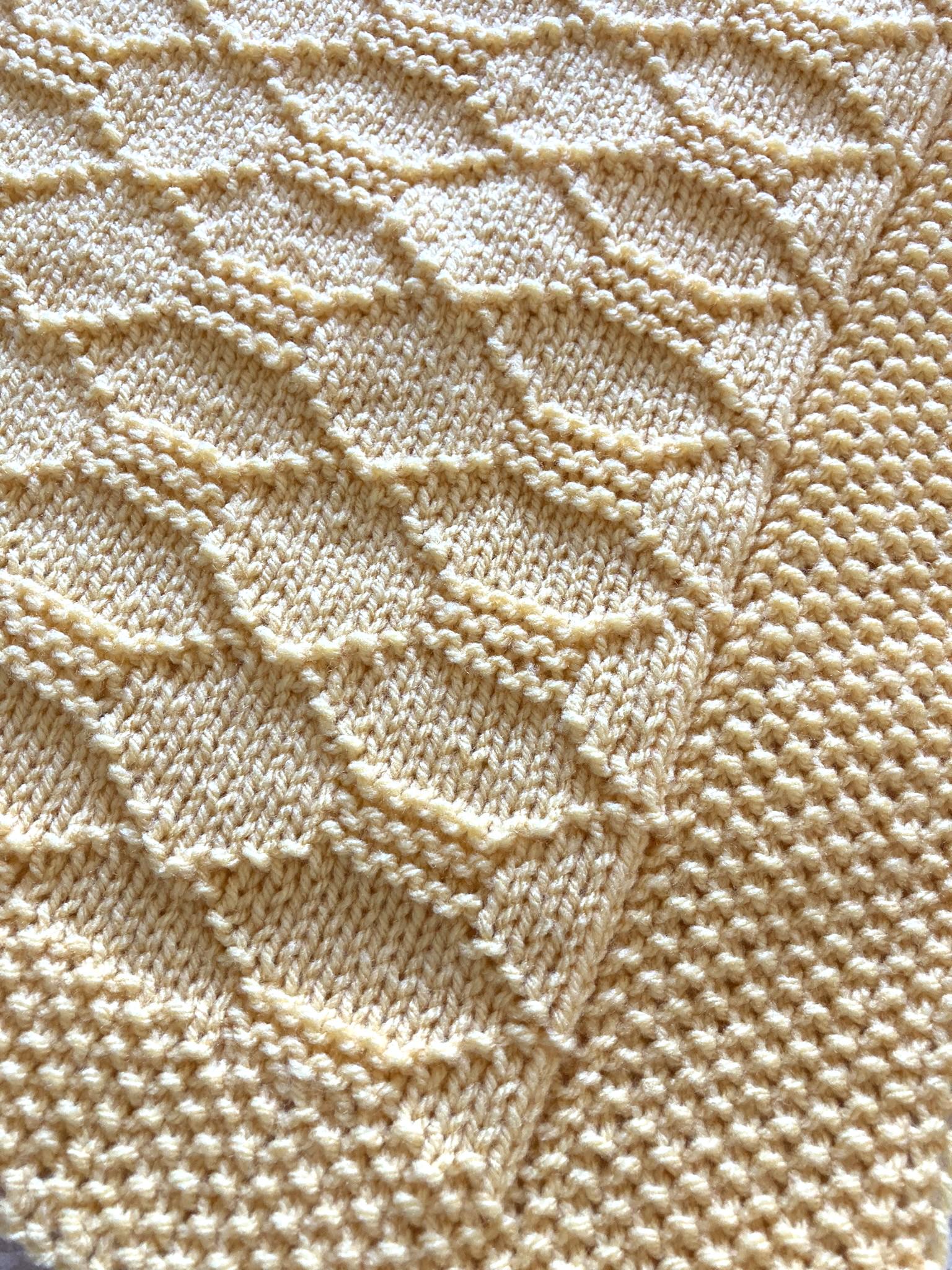 Knitting pattern ~ Shapes Baby Blanket in DK Yarn ~ ENGLISH ~  PDF Download