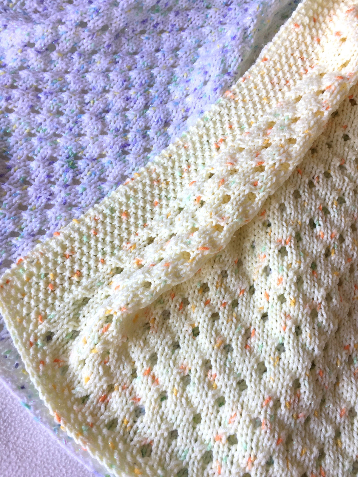 Knitting pattern ~ Easy Eyelets Baby Blanket Set  ~ ENGLISH ~ PDF Download
