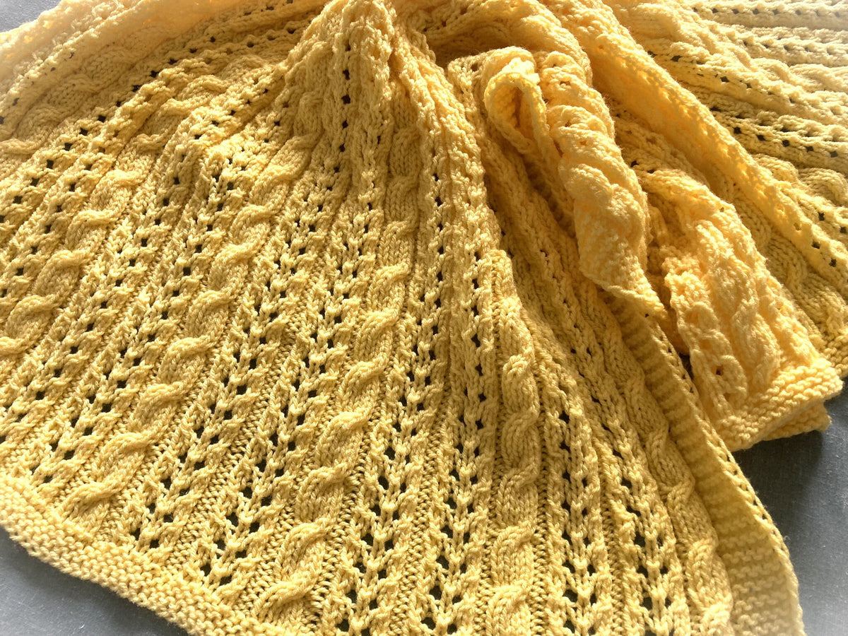 Knitting pattern ~ Lucie Baby Blanket  ~   ENGLISH ~  PDF Download