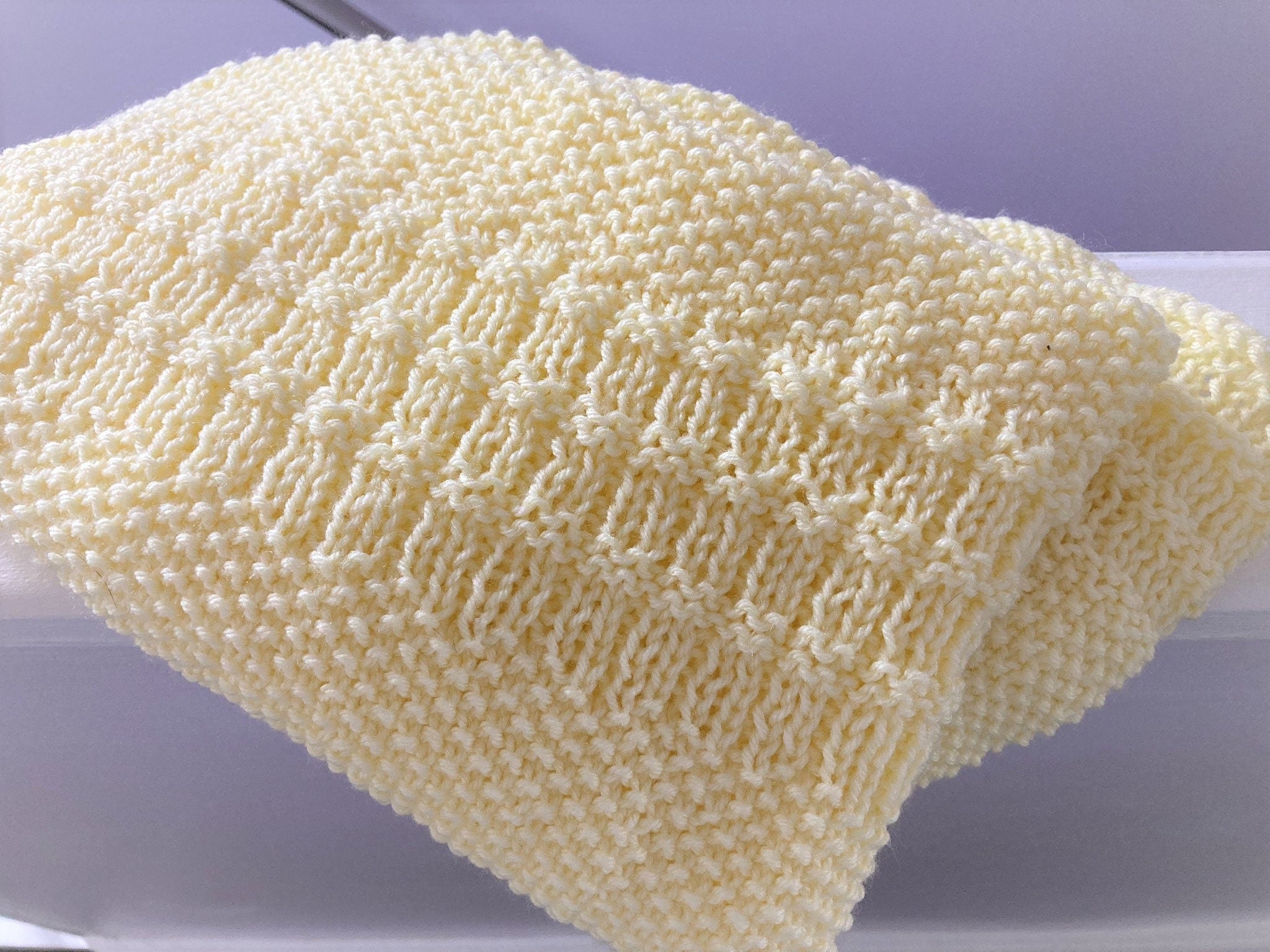 Knitting Pattern ~ Dorete Baby Blanket ~ Easy Knit for Beginners ~ENGLISH ~ PDF Download