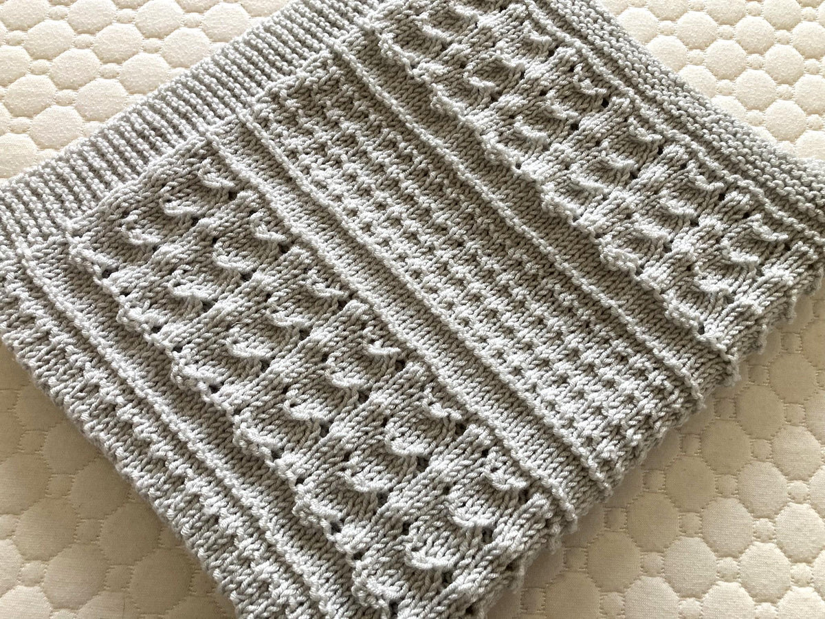 Knitting Pattern ~ Seren Baby Blanket  ~  ENGLISH ~ PDF Download
