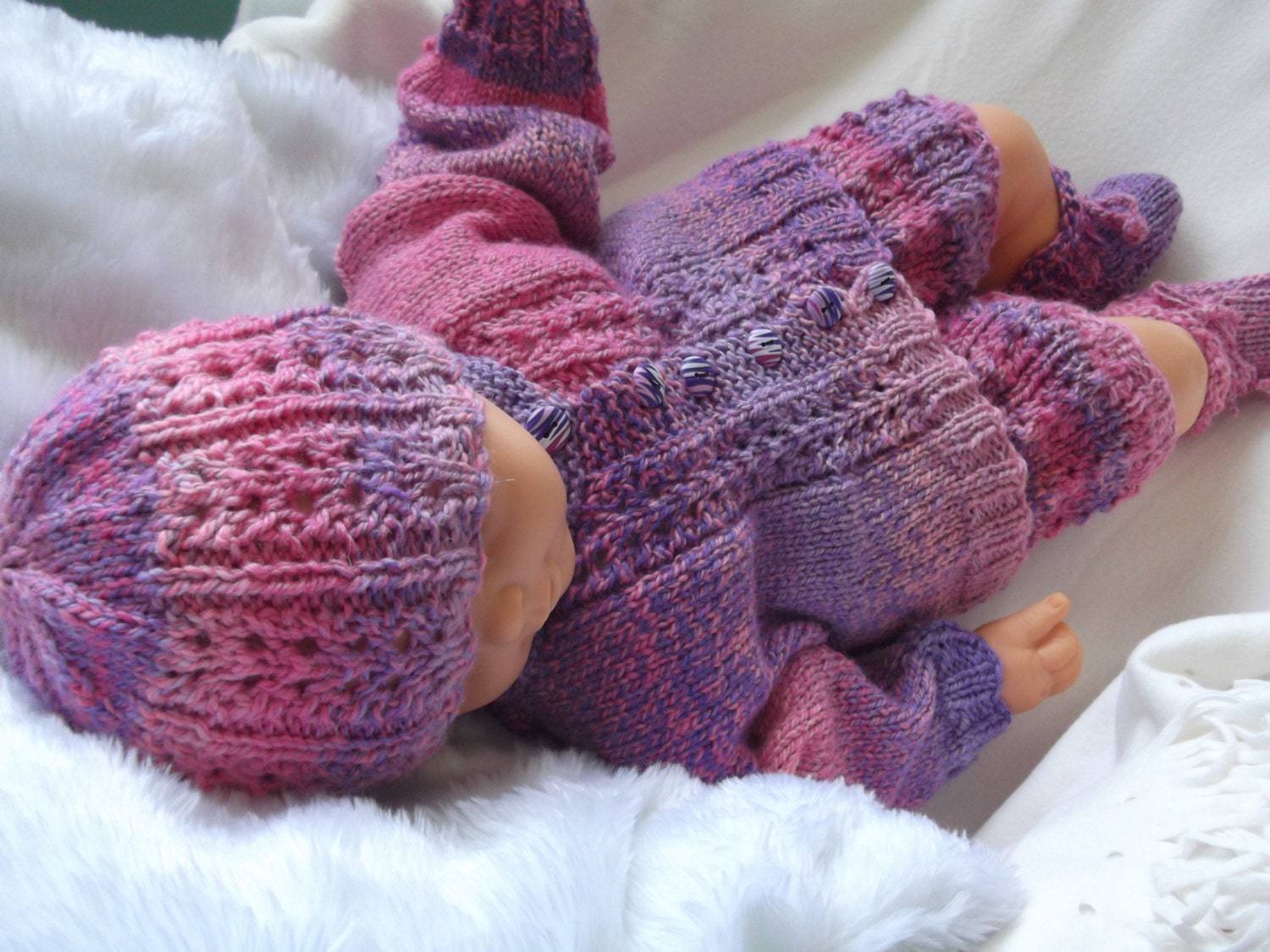 Knitting pattern ~ Adora baby set for 3-6 months ~  ENGLISH ~  PDF Download