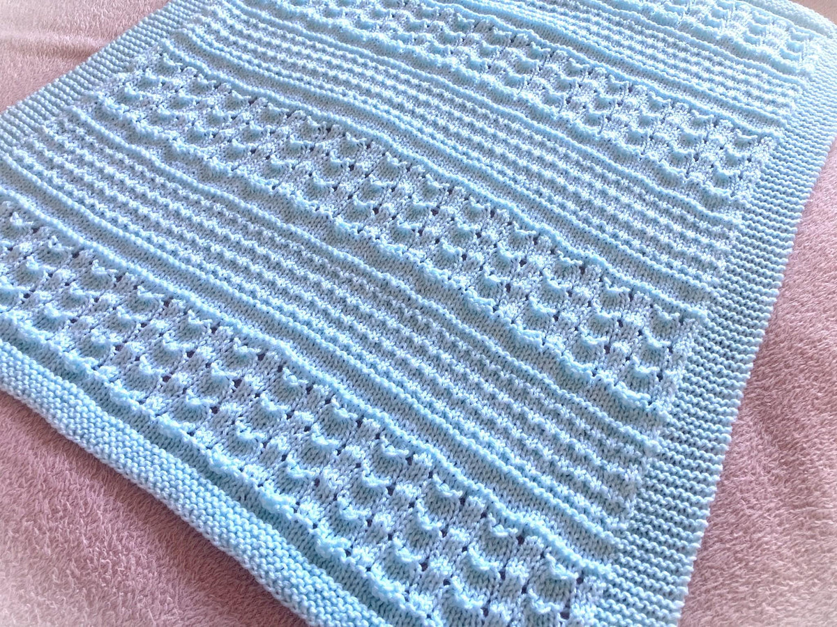 Knitting Pattern ~ Seren Baby Blanket  ~  ENGLISH ~ PDF Download
