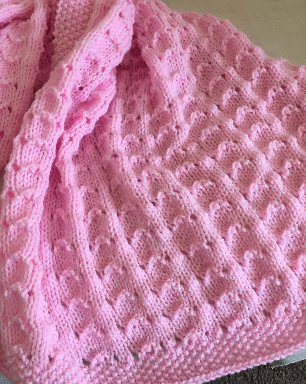 Knitting pattern ~ Sea Shells Baby Blanket ~ ENGLISH ~ PDF Download