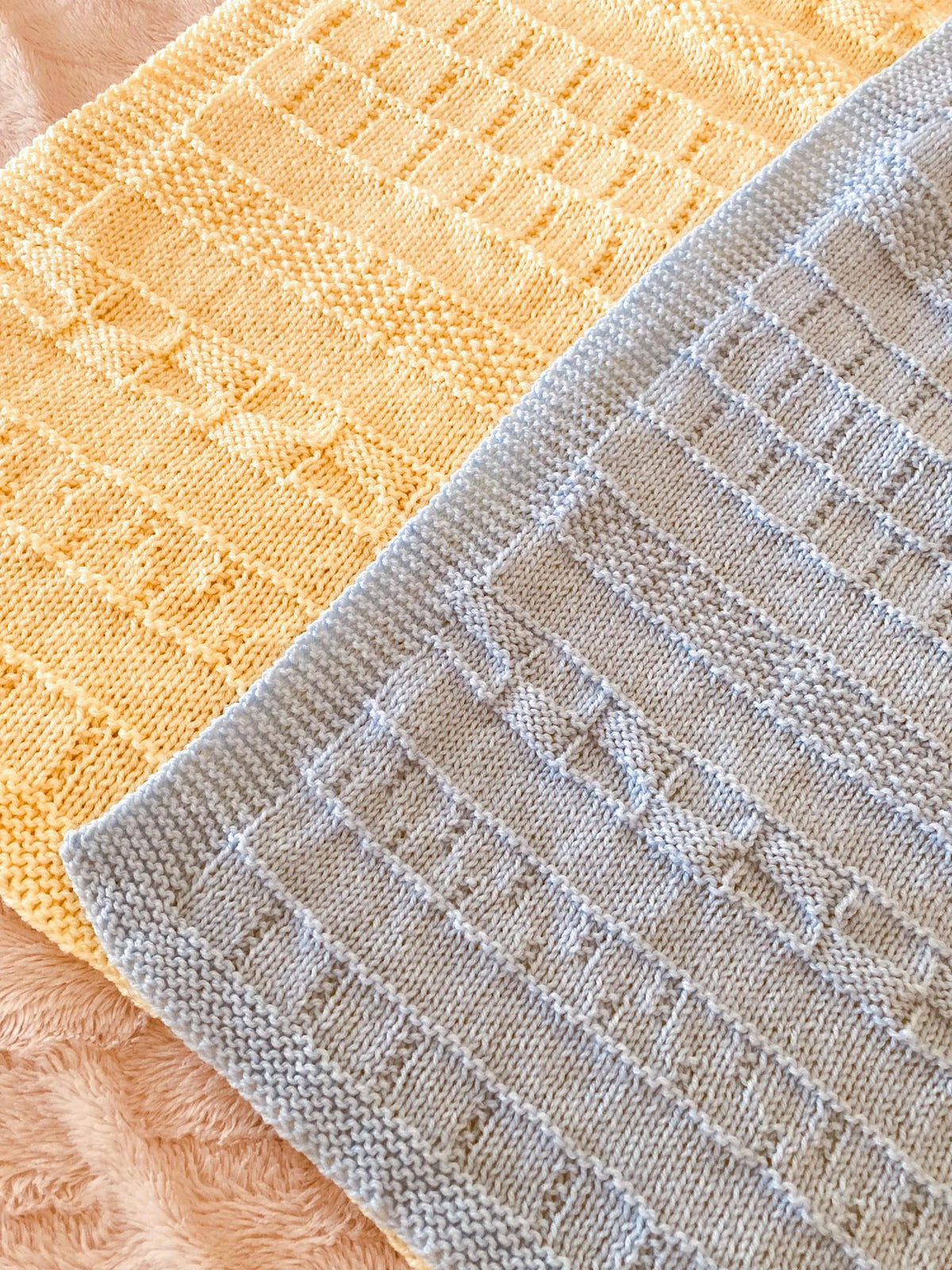 Knitting pattern ~ Gina Baby Blanket in Aran or DK ~ ENGLISH ~ PDF Download