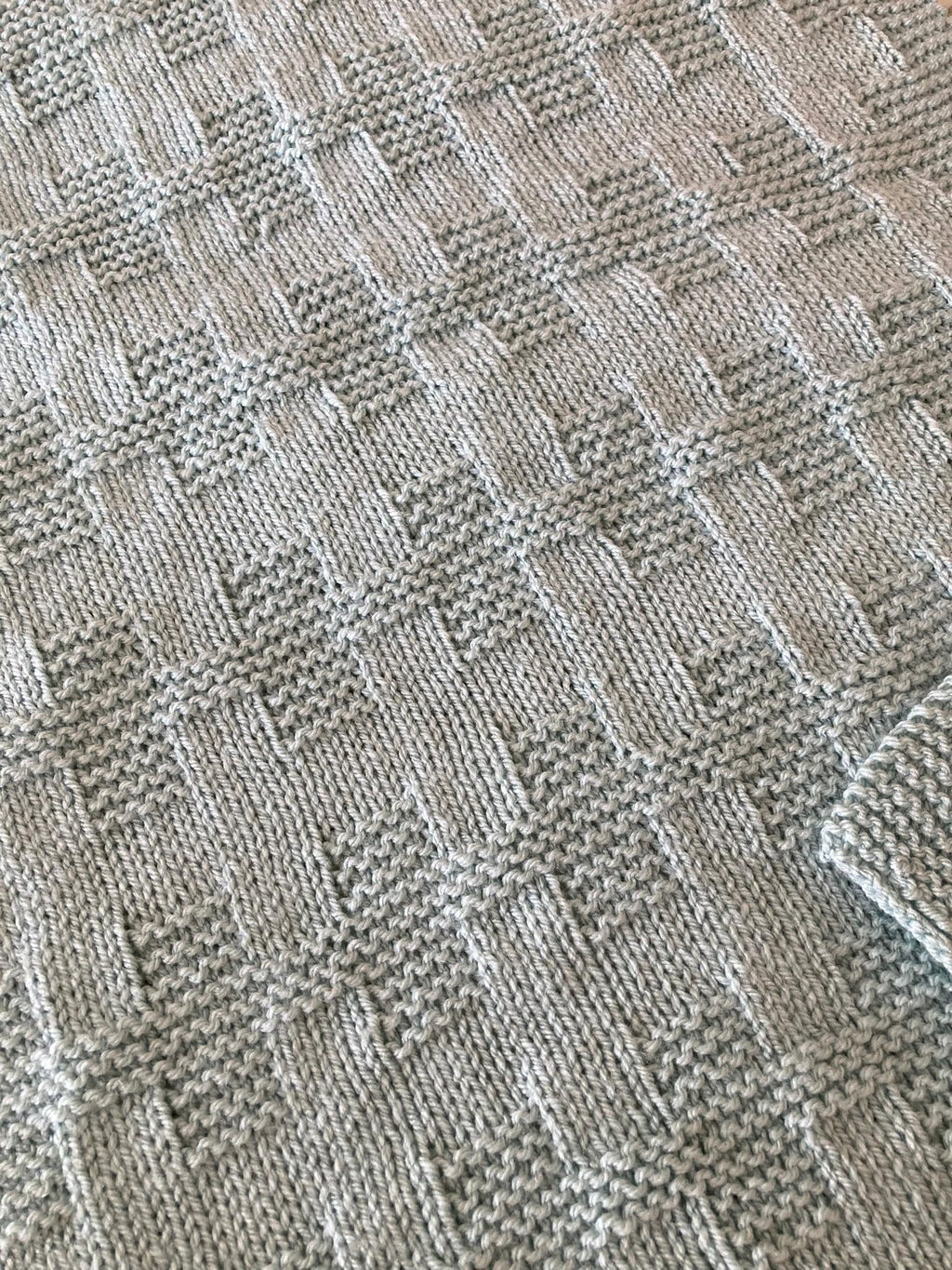 Knitting pattern ~ Chrissy Baby Blanket in Aran Yarn ~ ENGLISH ~ PDF Download