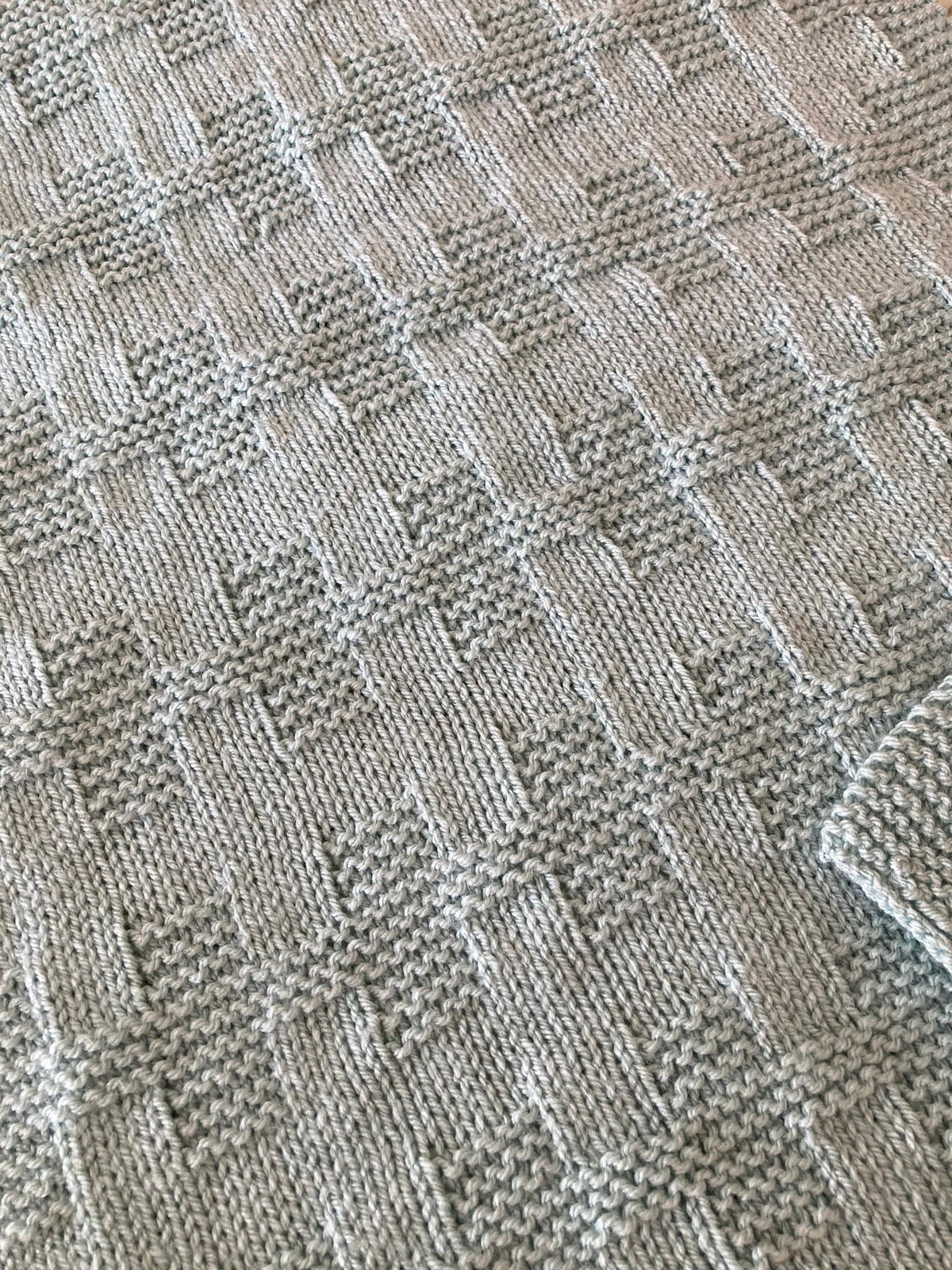 Knitting pattern ~ Chrissy Baby Blanket in Aran Yarn ~ ENGLISH ~ PDF Download
