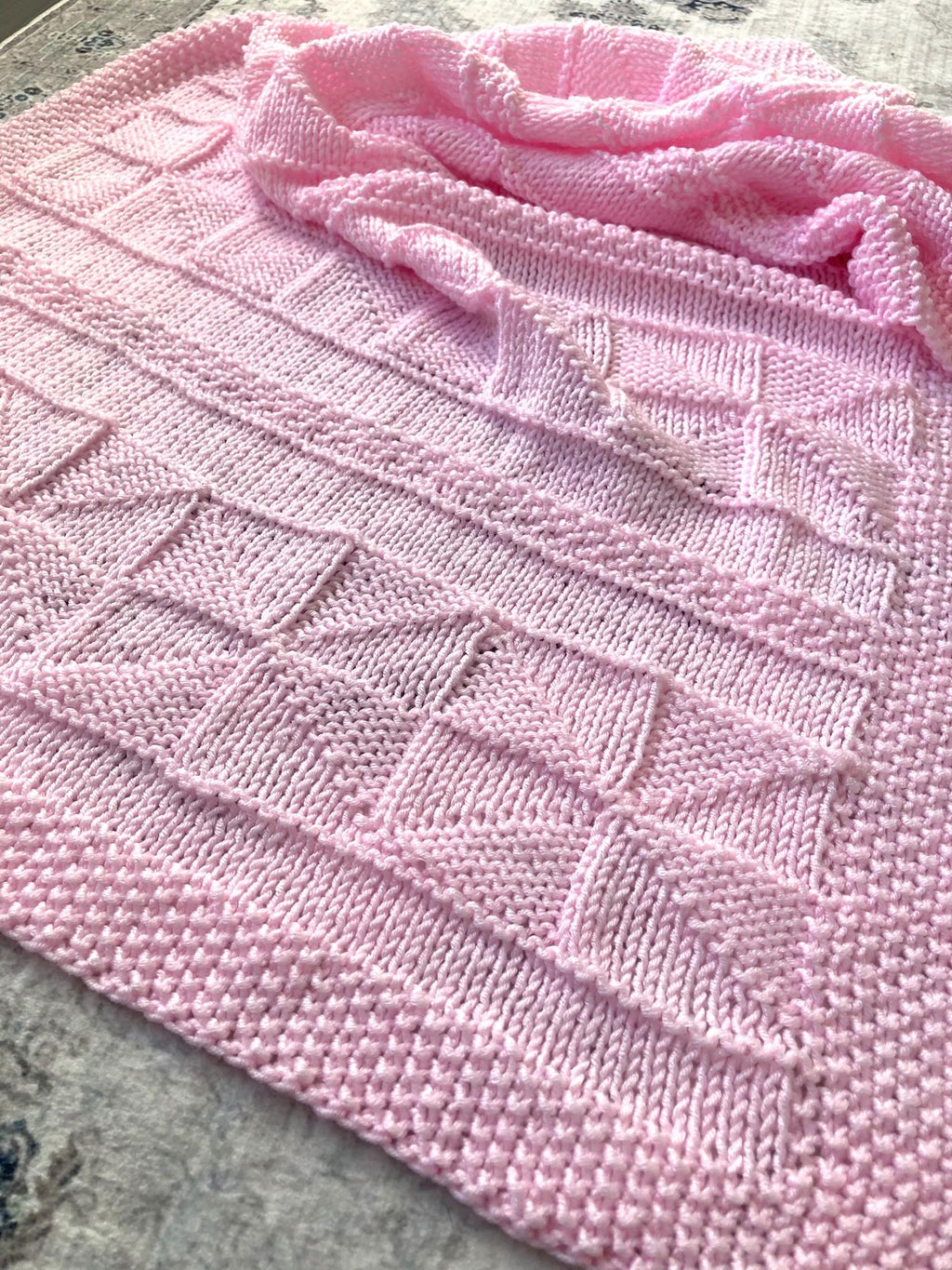 Knitting pattern ~ Verna Baby Blanket ~ Easy Knit  ~ ENGLISH ~ PDF Download