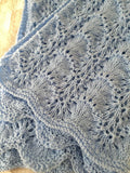 Knitting pattern ~ Shells & Lace Baby Blanket ~ ENGLISH ~ PDF Download