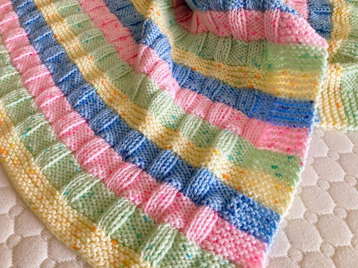 Knitting Pattern ~ Cody Baby Blanket in DK Yarn ~ ENGLISH ~ PDF Download