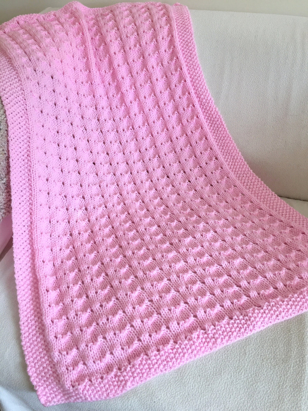 Knitting pattern ~ Sea Shells Baby Blanket ~ ENGLISH ~ PDF Download