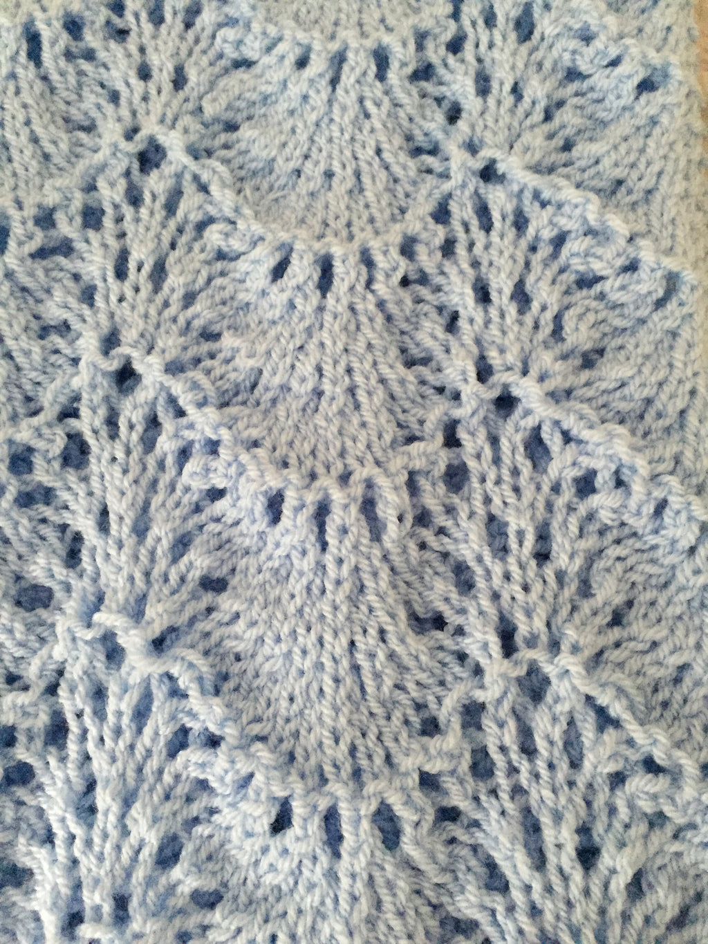 Knitting pattern ~ Shells & Lace Baby Blanket ~ ENGLISH ~ PDF Download