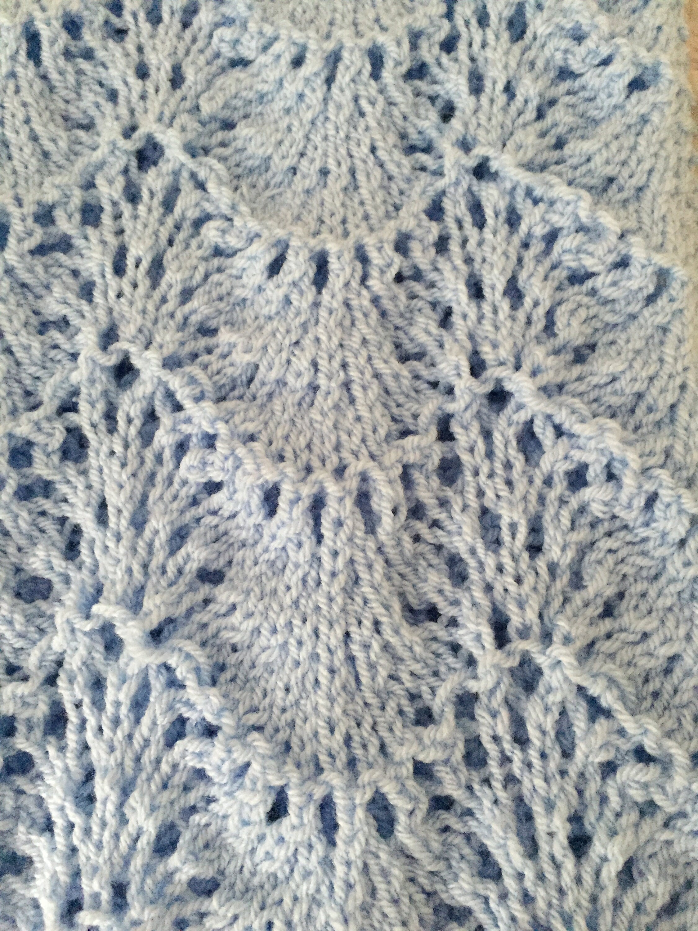 Knitting pattern ~ Shells & Lace Baby Blanket ~ ENGLISH ~ PDF Download