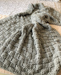 Knitting pattern ~  Chunky Basket Weave Blanket / Sofa Throw ~ ENGLISH ~ PDF Download