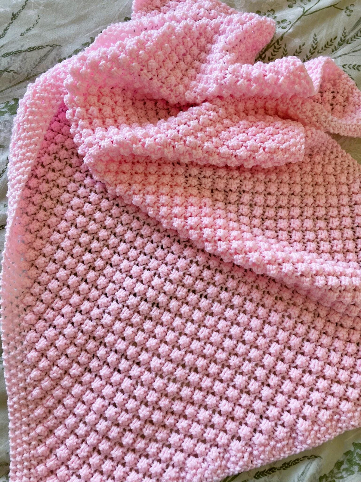Knitting pattern ~ Bobble Baby Blanket ~  ENGLISH ~ PDF Download