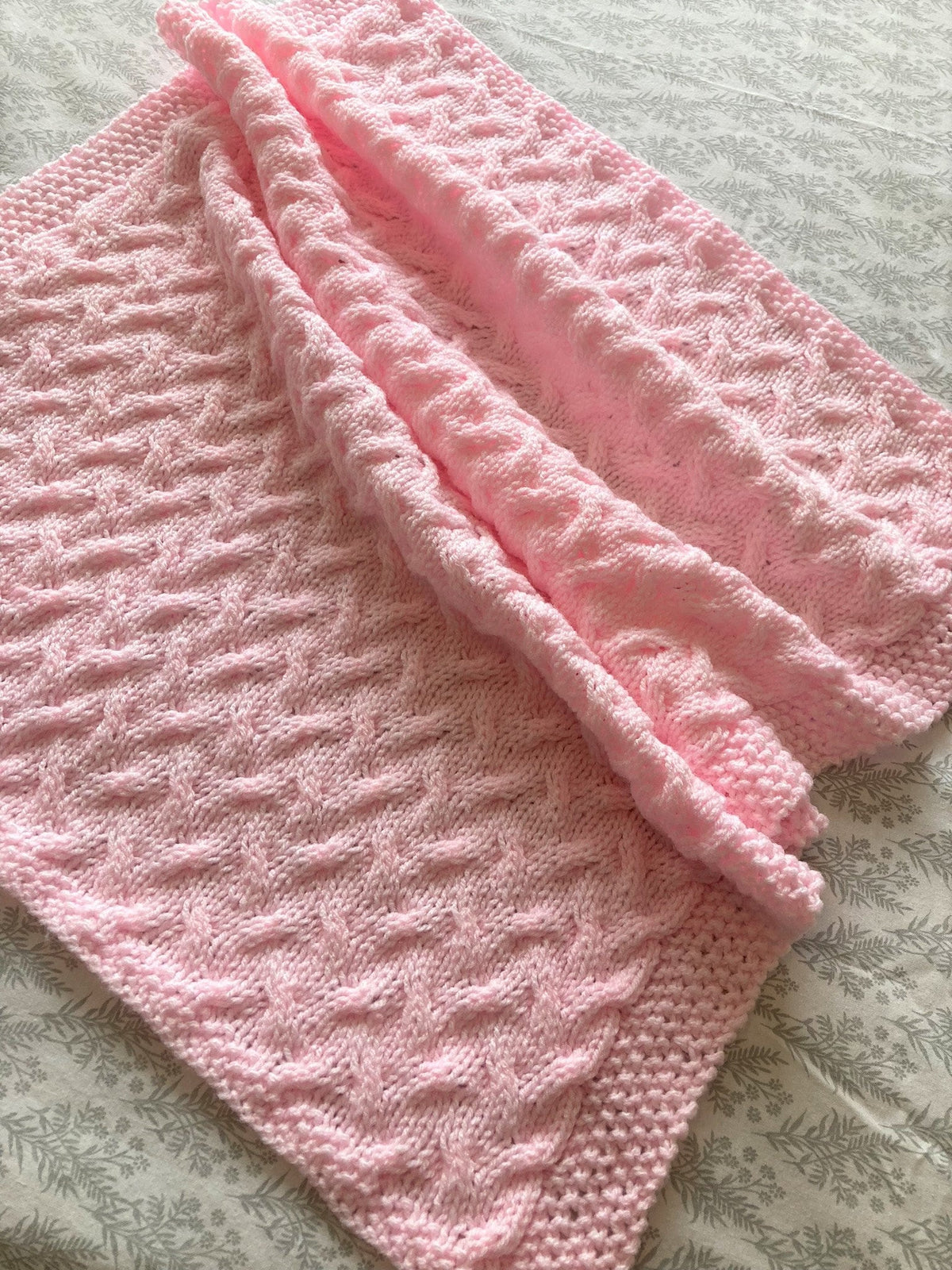 Knitting pattern ~ In the Garden ~ Baby Blanket ~ ENGLISH ~  PDF Download