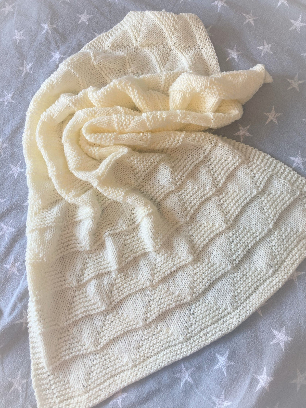 Knitting pattern ~ Little Mountains Baby Blanket  ~ ENGLISH ~  PDF Download