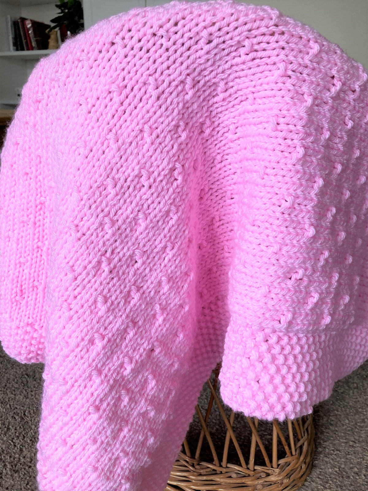 Knitting pattern ~ Moss & Seed Baby Blanket ~ Easy , Quick Knit ~ ENGLISH ~ PDF Download