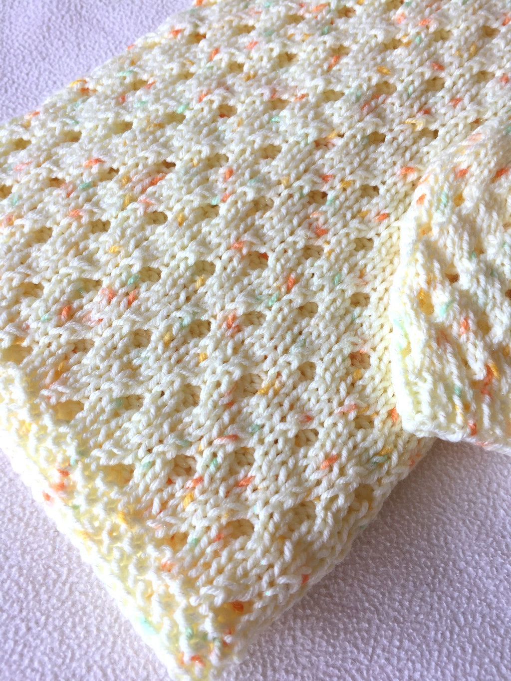 Knitting pattern ~ Easy Eyelets Baby Blanket Set  ~ ENGLISH ~ PDF Download