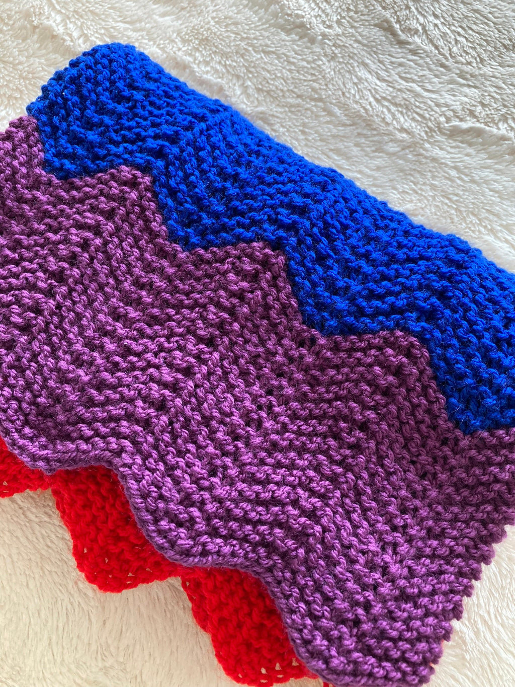 Knitting pattern ~ Rainbow Baby Blanket  ~ ENGLISH ~ PDF Download