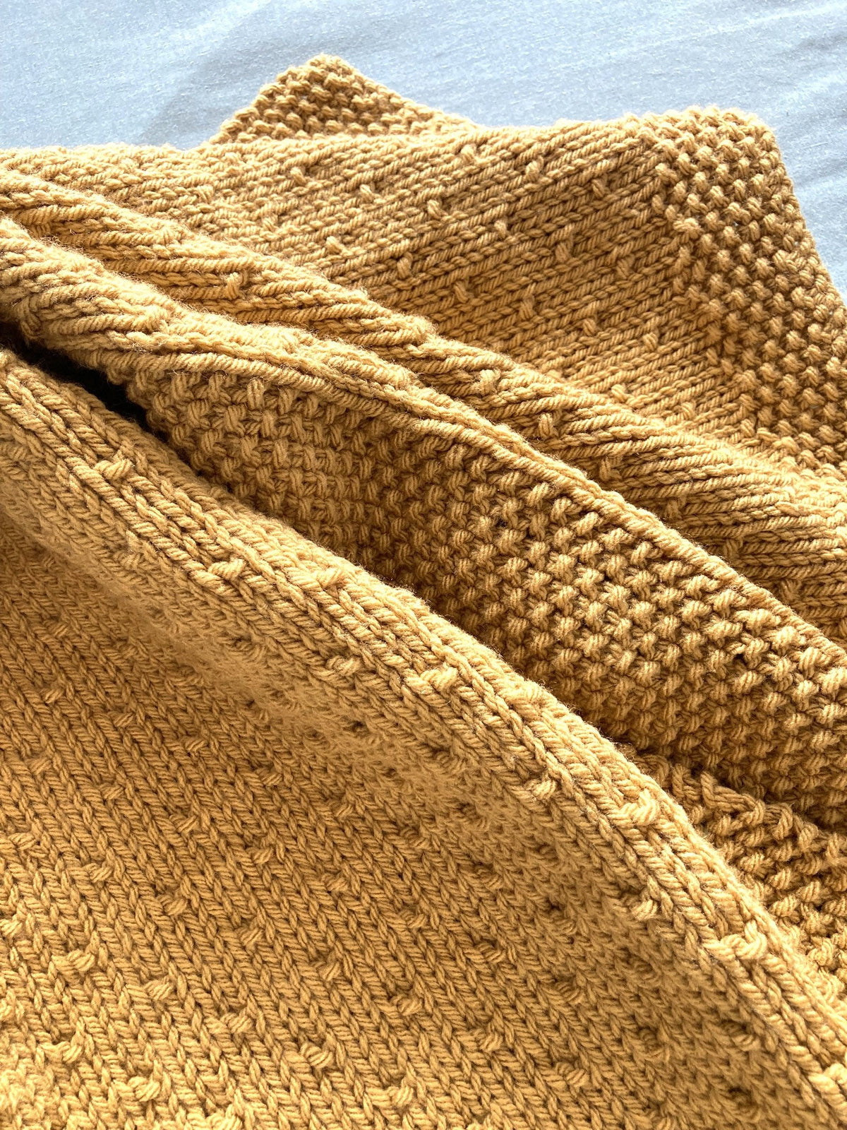 Knitting pattern ~ Moss & Seed Baby Blanket ~ Easy , Quick Knit ~ ENGLISH ~ PDF Download